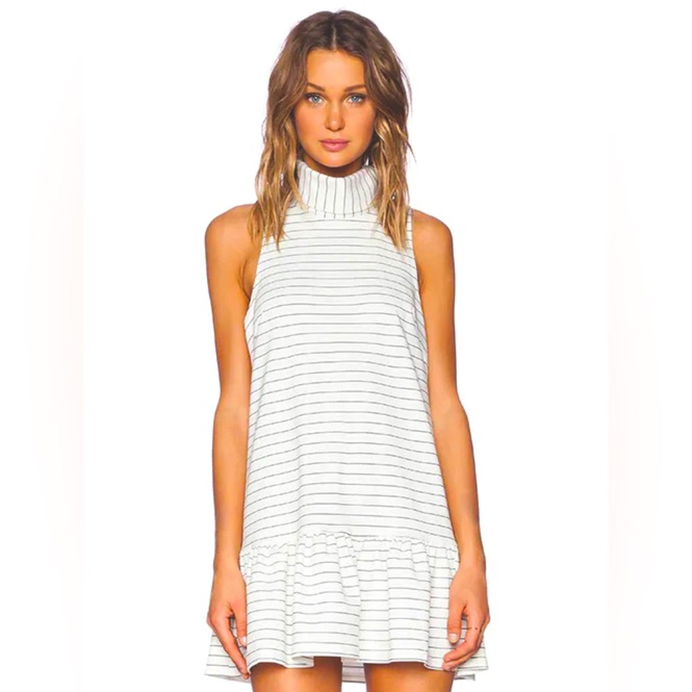 Revolve River City Dress in White & Black Stripe